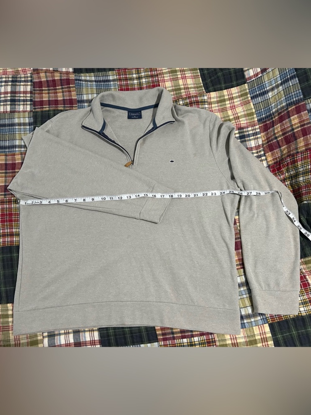 crown & ivy Heather Gray Quarter Zip Pullover